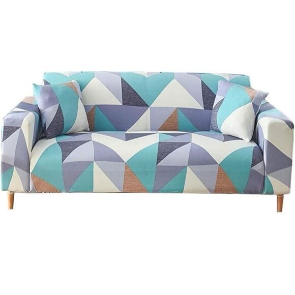 3- Seater Couch Cover Geometric Design New - Picture 1 of 6